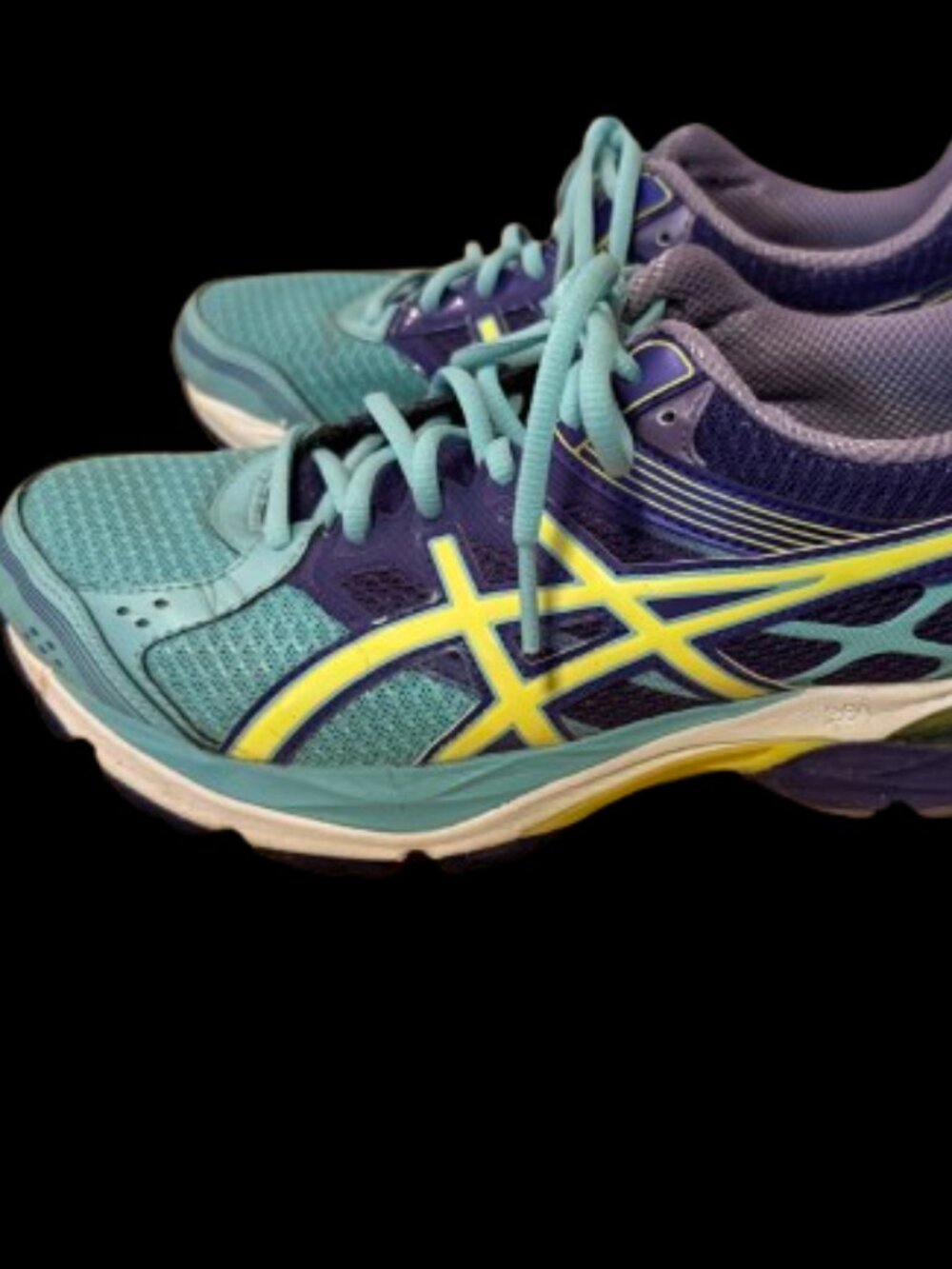 Asics Gel Pulse 7 - Aqua/Purple/Yellow - Size 8.5